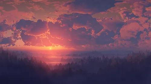 cloudy-sunset-over-woods
