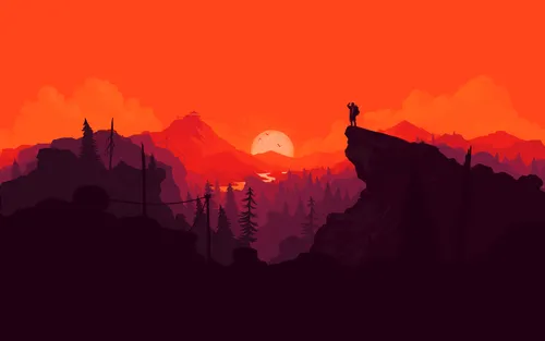 enjoing-the-sunset-on-a-cliff