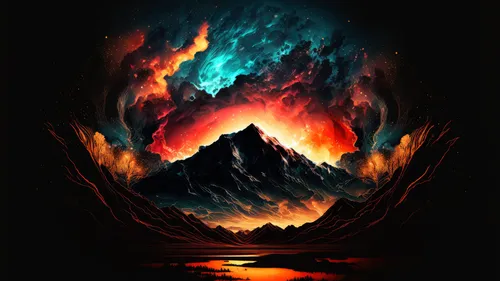 glowing-mountain