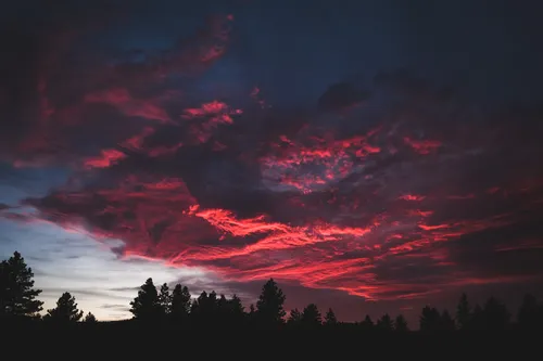red-clouds-over-a-woods-silhouette