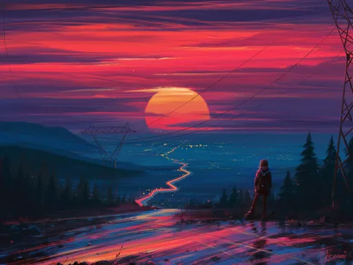aenami-sunset-over-the-city