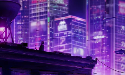cat-in-neon-lights-city
