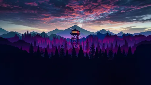lonely-tower-in-the-woods
